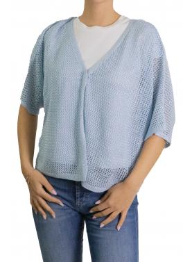 Cardigan con gancio scollo a V 
